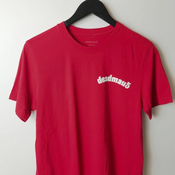Deadmau5 T Shirt Red Small S Graphic Tee Adult Unisex Fit - Picture 6 of 15